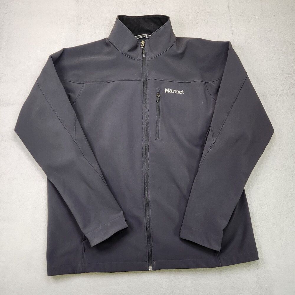 Marmot Jacket Men's XL Black Altitude Softshell‎ Full Zip Fleece Outdoor Hiking